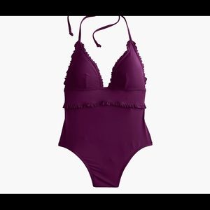 J Crew Halter Ruffle Swim
